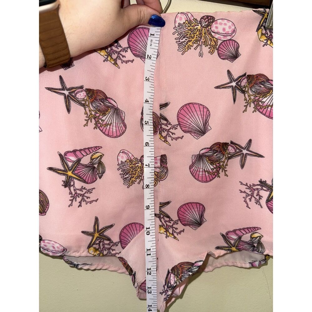Urban Renewal Urban Outfitters Pink Sea Shell Pinup Shorts High Rise Small - Picture 8 of 9